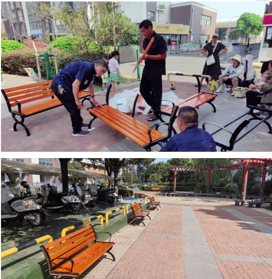 怡枫苑暖心升级：北广场长椅添彩社区生活